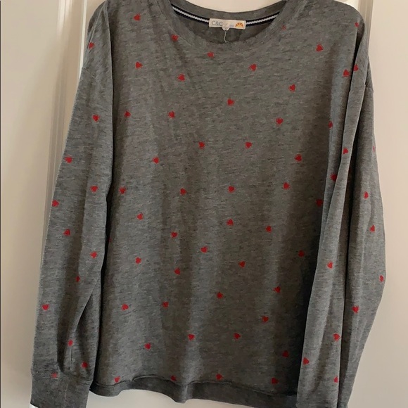 C & C California Heart Distressed Sweatshirt - Picture 1 of 3